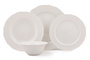 Hermia Juego de Cena de Porcelana de 24 Piezas Blanco